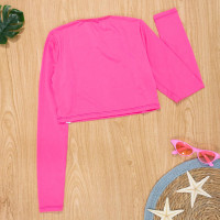 Cropped com Proteção UV50+ para Praia e Piscina Jovem Pink