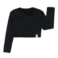 Cropped Infantil para Praia e Piscina com Proteção UV Preto