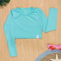 Cropped Infantil para Praia e Piscina com Proteção UV Verde
