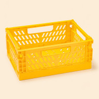 Cesto Organizador Multiuso Dobrável Para Fraldas; Roupinhas e Brinquedos Amarelo