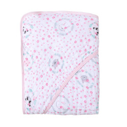 TOALHA DE BANHO FRALDA SOFT PARA BEBÊ COM CAPUZ AMIGUINHAS