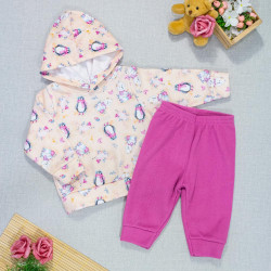 Conjunto para Bebê Soft Quentinho Estampado Inverno Amarelo