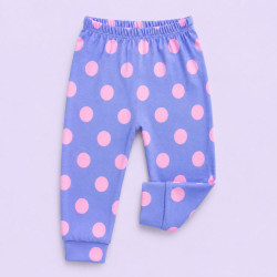 Calça Infantil Tecido Macelin Estampado Bolinhas Rosa De 12 A 24 Meses