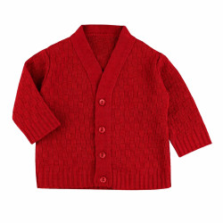 Casaquinho Infantil de Tricot Vermelho Michelle Baby