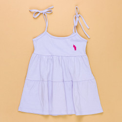 Vestido Infantil de Malha Alcinha Lilás - Conforto e Frescor para o Dia a Dia