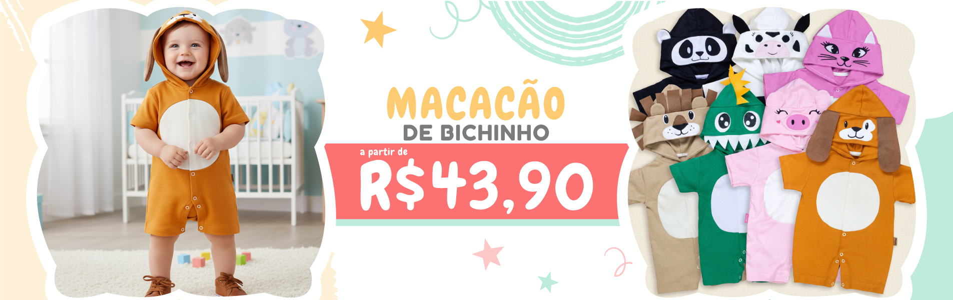 Macacão Bichinhos
